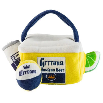 Faire-Haute Diggity Dog plush dog toys Grrrona Mexican Beer for Dogs Fun Plush Activity Toy for Dogs  Parody Pet Chew Toy